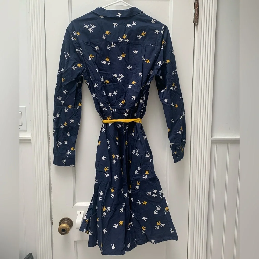 GUC - Boden Shirt Dress - Sparrow Print.  Sz 10 - Picture 5 of 5